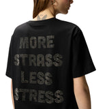 T-shirt donna More Strass Less Stress