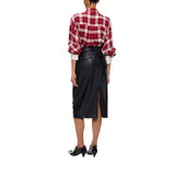 Camicia donna over con motivo check