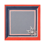 Foulard donna in twill con stampa marinière