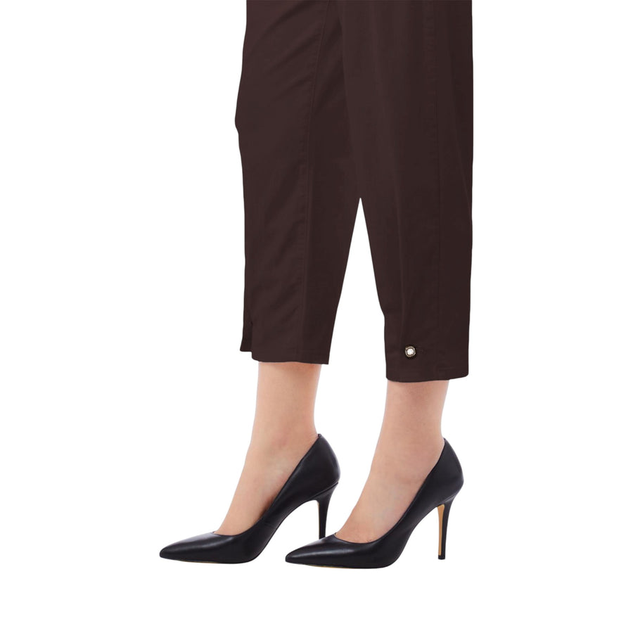 Pantaloni donna balloon con bottone gioiello