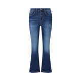Jeans donna bootcut con bottoni gioiello