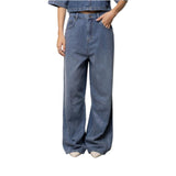 Jeans donna maxi balloon con micro borchie