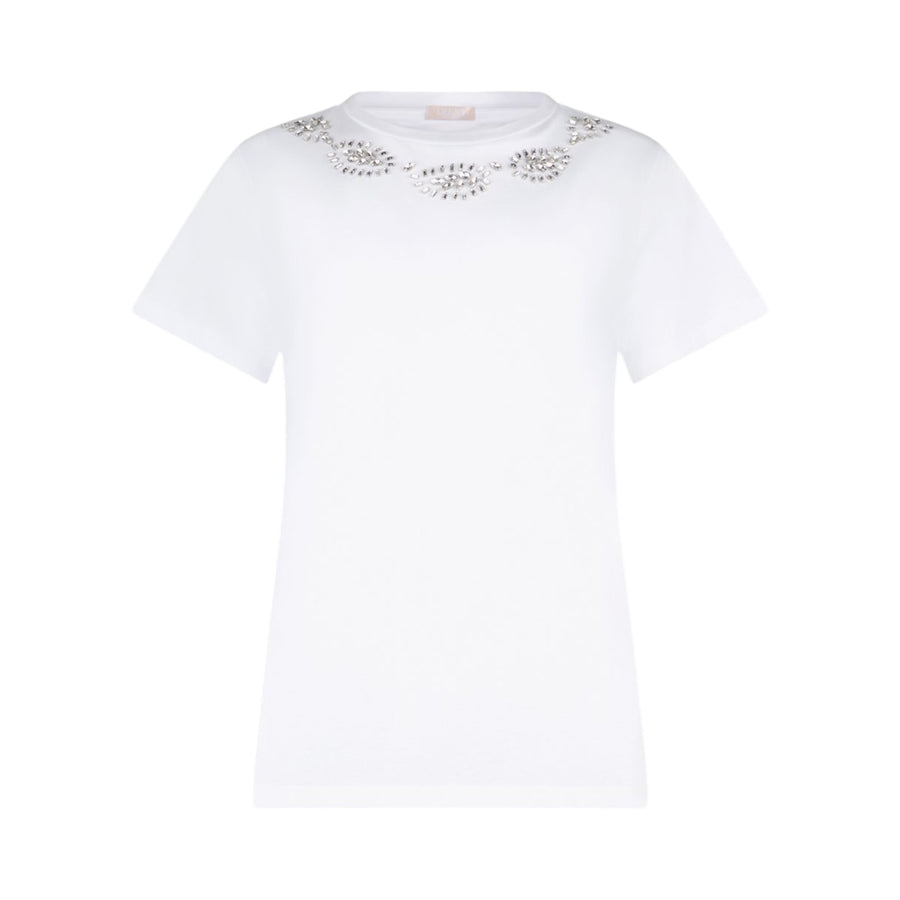 T-shirt donna con ricami gioiello