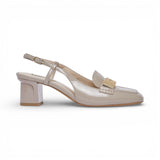 Mocassini donna slingback in vernice