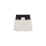 Shorts donna bi-color in doppio crêpe