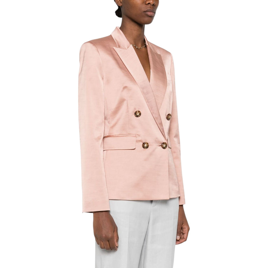 Blazer donna doppiopetto in misto cotone