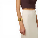 Bracciale donna rigido con dettagli logo