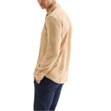 Camicia Uomo in Lino Collo alla Francese beige QB24