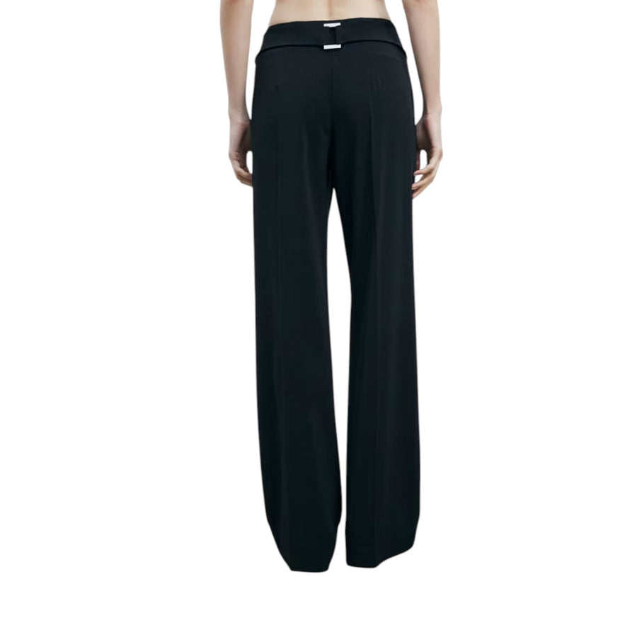 Pantaloni donna a palazzo con cintura