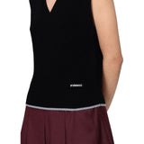 Gilet donna in maglia con scollo a V