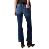 Jeans donna bootcut con bottoni gioiello