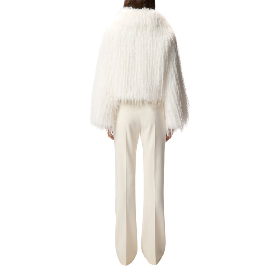 Caban donna effetto pelliccia