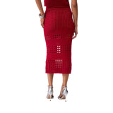 Gonna donna midi in crochet