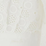 Camicia donna  cropped con ricamo sangallo