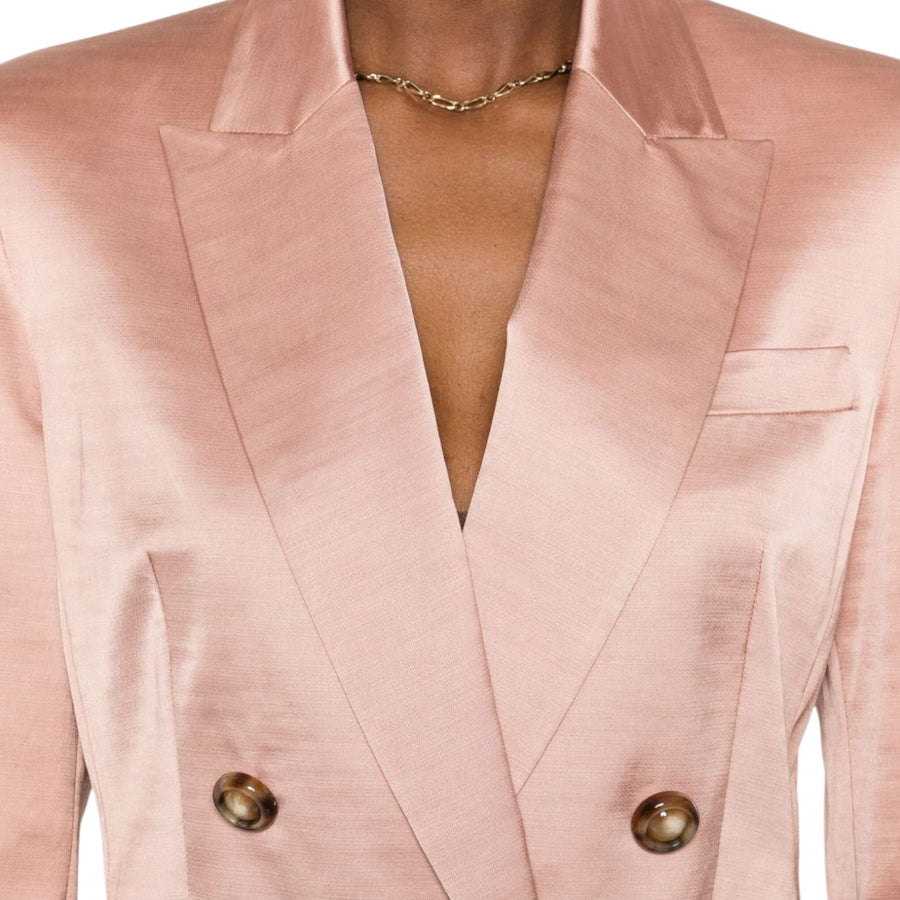 Blazer donna doppiopetto in misto cotone