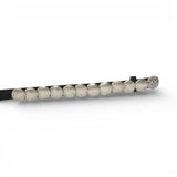 Cintura donna doppio giro in pelle con borchie 1,5 cm