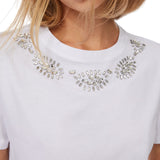 T-shirt donna con ricami gioiello