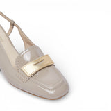 Mocassini donna slingback in vernice
