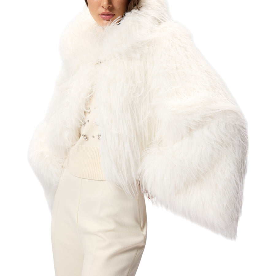 Caban donna effetto pelliccia