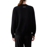 Maglia donna jacquard in lana con charm