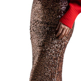 Gonna midi di paillettes