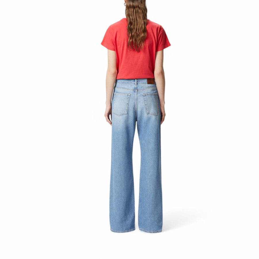 Jeans donna palazzo in denim soft