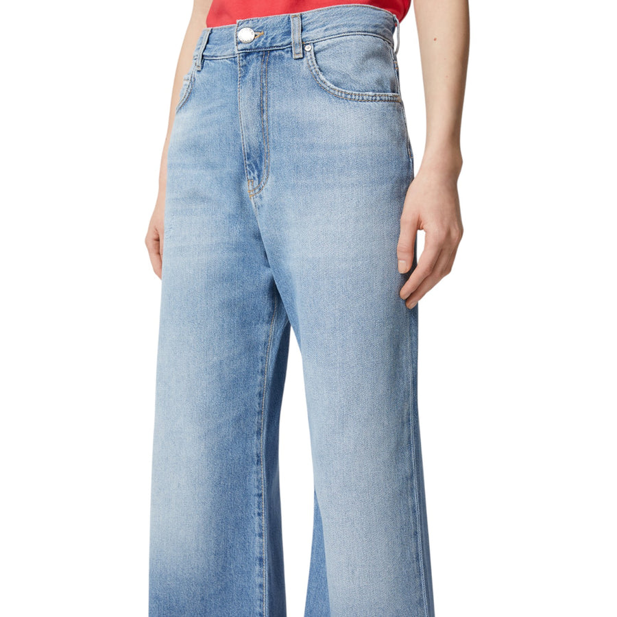 Jeans donna palazzo in denim soft