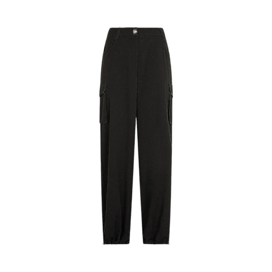 Pantaloni donna cargo neri