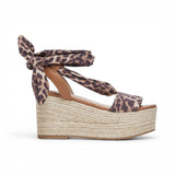 Sandali zeppa con foulard
