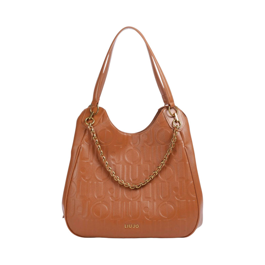 Borsa donna hobo pelle sintetica marrone