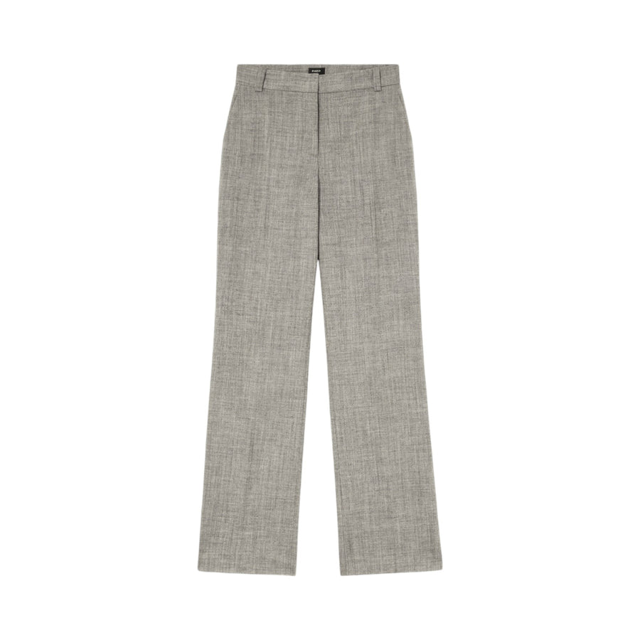 Pantaloni donna dritti in frescolana con tasche