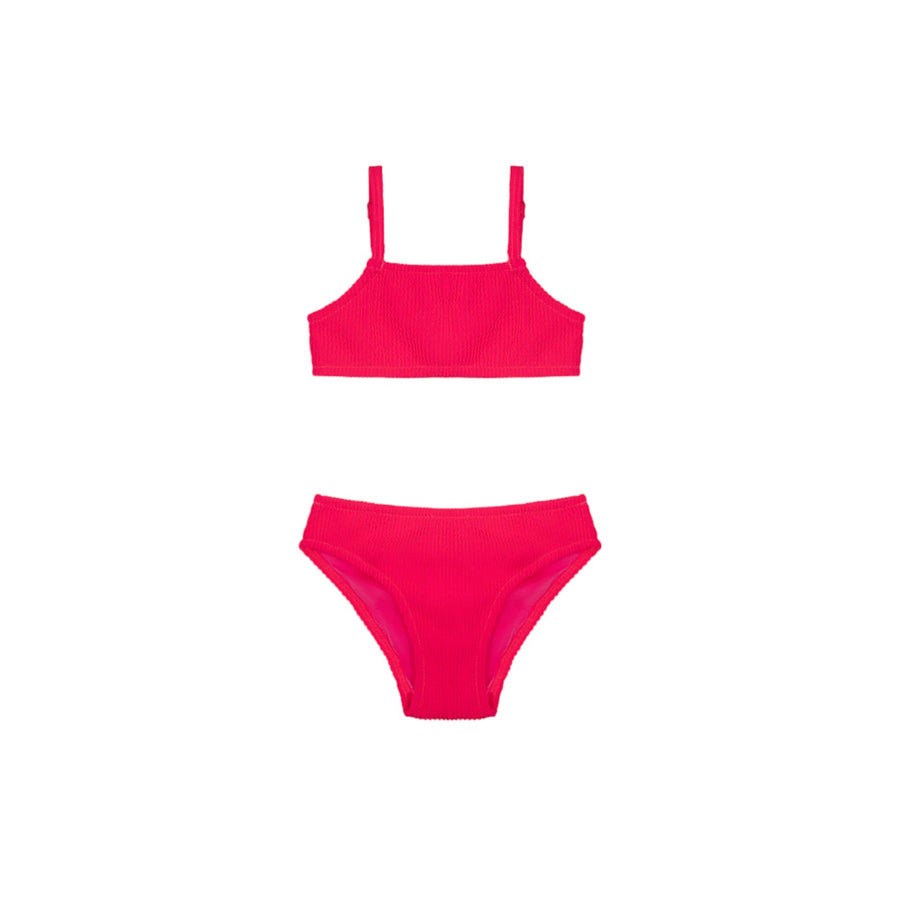 Bikini top e slip fisso everglow bimba