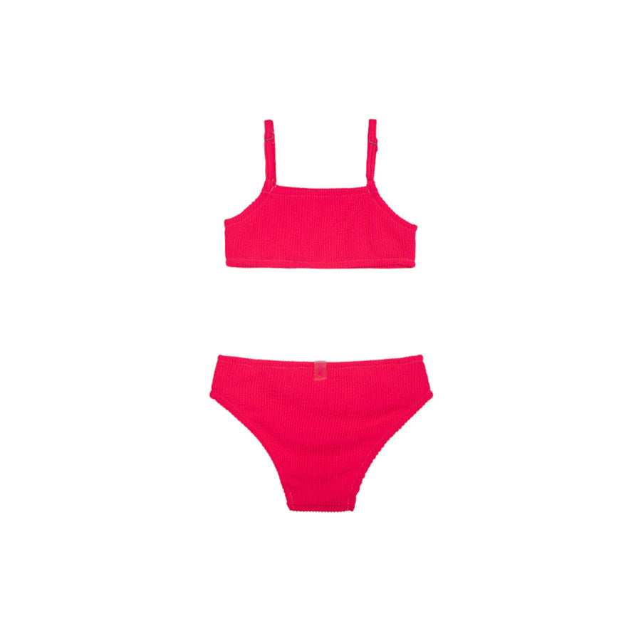 Bikini top e slip fisso everglow bimba