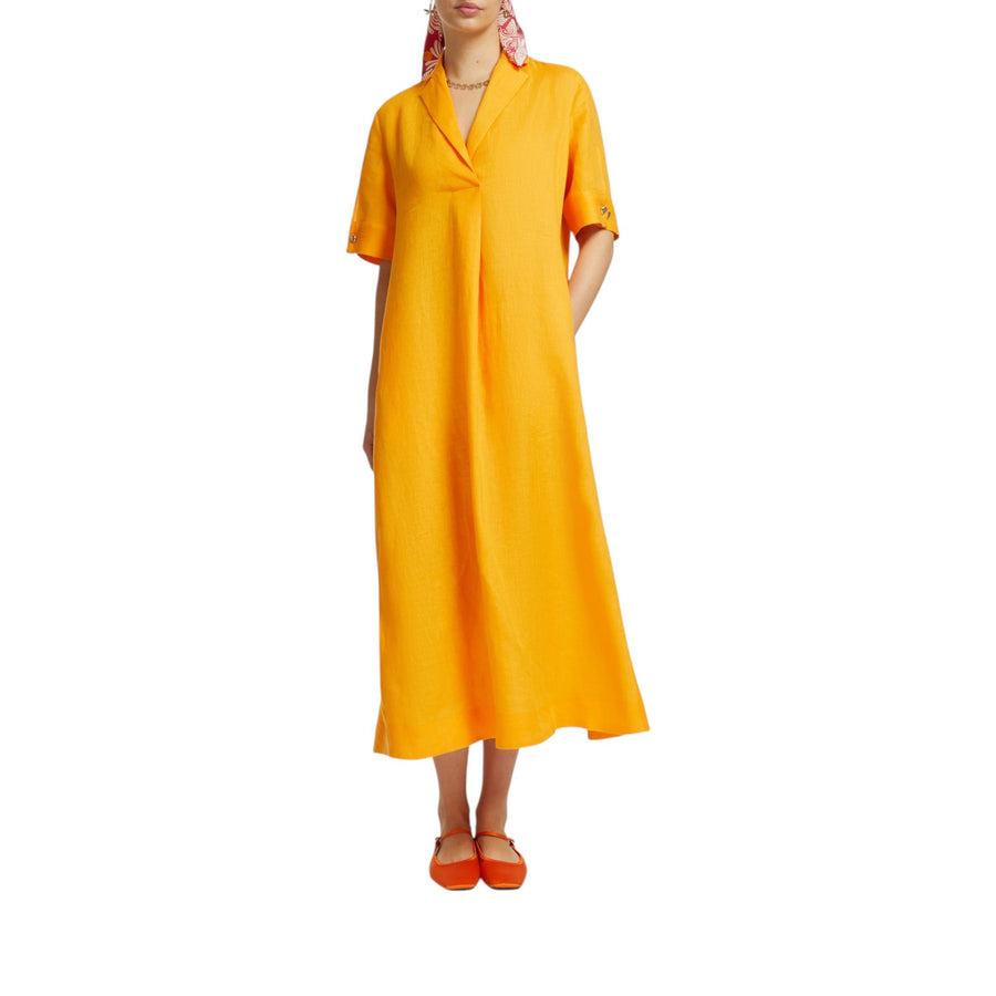 Abito donna svasato in lino