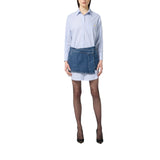 Abito donna in popeline di cotone e denim