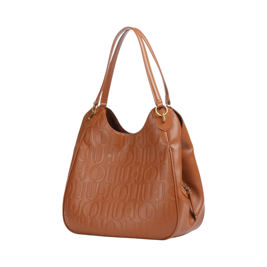 Borsa donna hobo pelle sintetica marrone