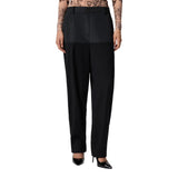 Pantaloni donna skinny con doppio tessuto