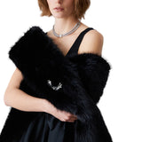 Stola donna con spilla gioiello