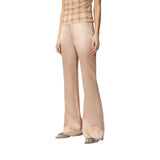 Pantaloni donna svasati in satin