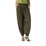 Pantaloni donna balloon semitrasparenti