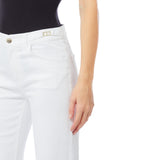 Jeans donna a zampa sfrangiato