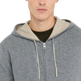 Felpa uomo con zip e cappuccio