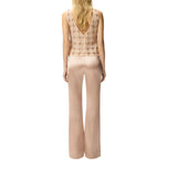 Pantaloni donna svasati in satin