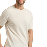T-shirt uomo in maglia misto seta