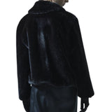 Cappotto donna corto in similpelliccia