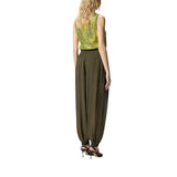 Pantaloni donna balloon semitrasparenti