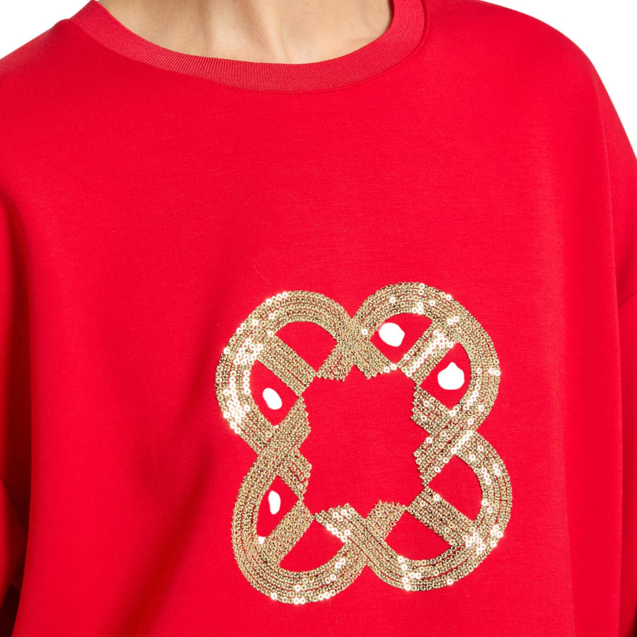 Felpa donna con ricamo Monogram