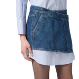 Abito donna in popeline di cotone e denim