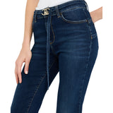 Jeans donna flare con cintura