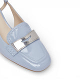 Mocassini donna slingback in vernice
